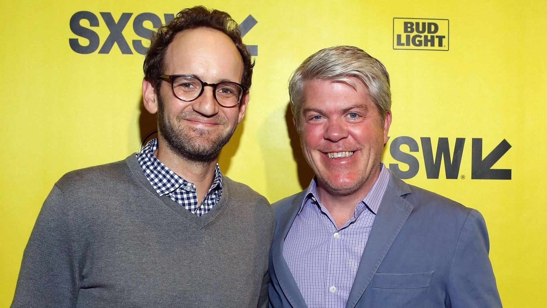 Gabe Spitzer, Executive Producer of Original Programming at FOX Sports, and Charlie Dixon, EVP of Content at FOX Sports, attend the premiere of "Nossa Chape" during SXSW at the Stateside Theater on March 10, 2018, in Austin, Texas. (Image via Getty/Travis P Ball)